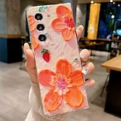 お買い得  サムスン用ケース-電話 ケース 用途 サムスンのギャラクシー Zフォールド6 Z Fold 5 Z Fold 4 Z Fold 3 バックカバー 超薄型 耐衝撃 花 TPU