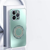 Недорогие Чехлы для iPhone-Чехол для телефона для iPhone 15 Pro Max iPhone 14 Pro Max iPhone 13 Pro Max задняя крышка с подставкой ударопрочный стеклянный камень ПК