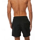 baratos shorts de natação masculinos-Homens Bermuda de Surf Shorts de Natação Calção Justo de Natação Com Cordão Cintura elástica Tecido Conforto Secagem Rápida Curto Feriado Praia Final de semana Moda Casual Azul Céu Preto