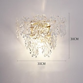 abordables Appliques murales d&#039;intérieur-appliques murales d&#039;intérieur à LED source de lumière 3 couleurs 30 cm 2 lumières Vienne spectre complet magnificence applique murale moderne métal verre e14 pour chambre salle de bain vanité salon