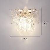 abordables Appliques murales d&#039;intérieur-appliques murales d&#039;intérieur à LED source de lumière 3 couleurs 30 cm 2 lumières Vienne spectre complet magnificence applique murale moderne métal verre e14 pour chambre salle de bain vanité salon