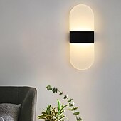 levne Vnitřní nástěnná světla-led nástěnné svítidlo 2barevný světelný zdroj 10cm 5w nordic style ip54 hliníková akrylová vnitřní nástěnná svítidla osvětlení do ložnice koupelna obývací pokoj chodby 85-265v