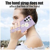 baratos Capa Samsung-telefone Capinha Para Samsung Galaxy S24 Ultra Plus S23 Ultra Plus S22 Plus Ultra A55 A35 A25 A15 5G A54 A34 A14 S25 Ultra Capa traseira Com Suporte Magnética com cordão Retro flor floral TPU Couro PU