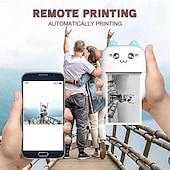 cheap Scanners &amp; Printers-Mini Portable Pocket Mobile Thermal Printer Smart Inkless Printing Stickers Label Photo Wireless Bluetooth Printer