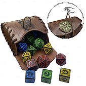 abordables Accesorios y más-Punk y gótico Medieval siglo 17 bolsa Bolsa de cinturón Bolsa de dados caballero celta élfico Hombre Mujer Unisexo Celta Vikingo Carnaval Mascarada Víspera de Todos los Santos Mascarada Adulto Maleta