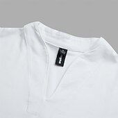 voordelige basis t-shirts-Voor heren T-shirt Korte mouw V-hals Zomer Effen Modieus Ontwerper Basic Knop Voorvak Vakantie Uitgaan Casual / Dagelijks Licht Blauw Legergroen Marine Top T-shirt voor mannen