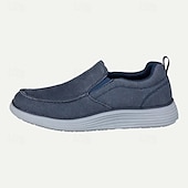 levne Pánské nazouváky a mokasíny-pánské ležérní slip-on plátěné mokasíny – lehké a prodyšné vycházkové boty