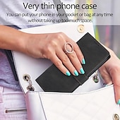 Χαμηλού Κόστους iPhone Θήκες-τηλέφωνο tok Για iPhone 16 iPhone 15 Pro Max Plus iPhone 14 13 12 11 Pro Max Plus Mini SE Πίσω Κάλυμμα με βάση στήριξης Μαγνητική με λουράκι καρπού Ρετρό TPU PU δέρμα