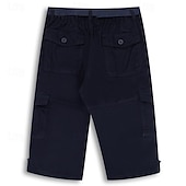 abordables Día festivo-Hombre Pantalón Corto Cargo Pantalón corto Pantalones cortos casuales Shorts para senderismo Bolsillo con cremallera Cordón de la pierna Plano Comodidad Transpirable Medio corto Exterior Diario Noche