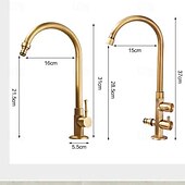 billige Baderomskraner-Vaskekran for baderom - Klassisk Antikk Messing Montere Utsiden Enkelt Håndtak Et HullBath Taps