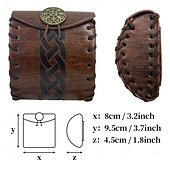 abordables Accesorios y más-Punk y gótico Medieval siglo 17 bolsa Bolsa de cinturón Bolsa de dados caballero celta élfico Hombre Mujer Unisexo Celta Vikingo Carnaval Mascarada Víspera de Todos los Santos Mascarada Adulto Maleta