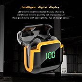Недорогие Истинные беспроводные наушники (TWS)-Беспроводные наушники с LED-дисплеем и сенсорным управлением - удобные внутриканальные TWS наушники для спорта музыки и игр - совместимы с iOS/Android