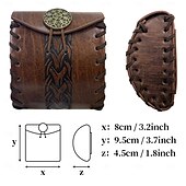 abordables Accesorios y más-Punk y gótico Medieval siglo 17 bolsa Bolsa de cinturón Bolsa de dados caballero celta élfico Hombre Mujer Unisexo Celta Vikingo Carnaval Mascarada Víspera de Todos los Santos Mascarada Adulto Maleta