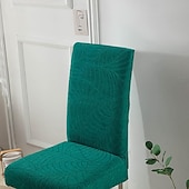 cheap Chair Cover-Water Resistant Elastic Dining Chair Cover for Dining Room Kitchen Wedding Hotel Banquet Restaurant Anti-dirty Seat Chair Covers