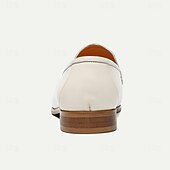 abordables Mocassins en cuir de qualité supérieure-Homme Mocassins et Slip On Imprimer des chaussures Maillots de bain Cuir Cuir de vachette pleine fleur italien Confortable Antidérapantes Mocassins Beige