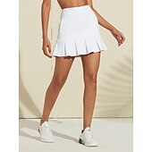 cheap Women&#039;s Golf Dress-Tennis Pleated Skort Golf Skirts 16inch White Skirt Ladies Golf Attire Clothes Outfits Wear Apparel