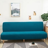 economico Copertura del divano futon-Copridivano letto senza braccioli in tessuto jacquard 3 diverse dimensioni fodere per decorazioni per divano in velluto di mais protezione elasticizzata copripanca elastico