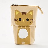 cheap Storage &amp; Organization-Standing Pencil Case Back to School Cute Telescopic Pen Holder Standing Pencil Pouch Organizer Pop up Pencil Bag Cosmetics Bag Portable Kawaii Stationary