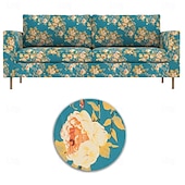 cheap Sofa Cover-100% Cotton 2-Seat 3-Seat Sofa Cover Floral Quilted Slipcovers  PARcover LITB PRIME cover