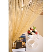 economico Tende macrame e stringa-Tenda con paillettes per decorazioni per la casa per porta, tende a fili per porta, 39x79 pollici sospese, divisorio per camera da letto cieco, soggiorno, pannello a parete per finestra, fondali con