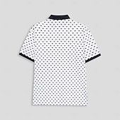 abordables Polo élite pour-Homme Plaid Manche Courte Polos Col Rabattu Occasionnel Vêtement décontracté de travaile Formel Extérieur Soirée Imprimé Été Noir