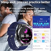 abordables Relojes inteligentes-iMosi ET450 Reloj inteligente 1.39 pulgada Smartwatch Reloj elegante Bluetooth ECG + PPG Monitoreo de temperatura Podómetro Compatible con Android iOS Mujer Hombre Larga espera Llamadas con Manos