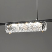cheap Pendant Lights-LED Pendant Light 3-Color Light 35/50/65cm 1/2/3-Light Rectangle Brass Black Chandelier Modern Rectangular Pendant Lighting Fixture for Dining Room Kitchen Island Bedroom 220-240V