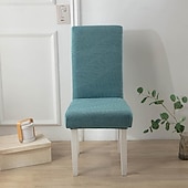 cheap Chair Cover-Water Resistant Elastic Dining Chair Cover for Dining Room Kitchen Wedding Hotel Banquet Restaurant Anti-dirty Seat Chair Covers