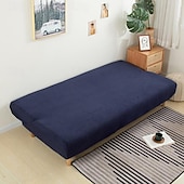 economico Copertura del divano futon-Copridivano letto senza braccioli in tessuto jacquard 3 diverse dimensioni fodere per decorazioni per divano in velluto di mais protezione elasticizzata copripanca elastico
