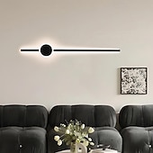 abordables Appliques murales d&#039;intérieur-appliques murales d&#039;intérieur à LED source de lumière 3 couleurs 60 cm tête unique 20 w luminaires linéaires appliques murales à longue bande en métal avec abat-jour en acrylique applique moderne
