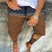 billiga Vardagsshorts-Herr Shorts Sommarshorts Beach Shorts Elastisk midja Mönster Grafiska tryck Utomhus Knelängd Dagligen Strand Hawaiisk Designer 1 2 Microelastisk