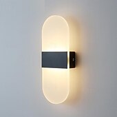 levne Vnitřní nástěnná světla-led nástěnné svítidlo 2barevný světelný zdroj 10cm 5w nordic style ip54 hliníková akrylová vnitřní nástěnná svítidla osvětlení do ložnice koupelna obývací pokoj chodby 85-265v