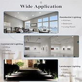 economico Faretti a LED-Lampadine a led mr16 gu5.3 Lampadine a led bi-pin base copertura in vetro trasparente 12v 50w equivalente alogeno non dimmerabile angolo del fascio di 120 gradi 500lm per faretti paesaggistici luci a