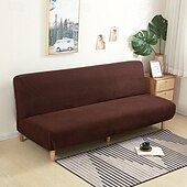 economico Copertura del divano futon-Copridivano letto senza braccioli in tessuto jacquard 3 diverse dimensioni fodere per decorazioni per divano in velluto di mais protezione elasticizzata copripanca elastico