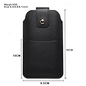 abordables bolsa de telefono universal-Funda con bucle para teléfono móvil para hombre, cinturón, bolso de cintura, accesorios, bolso de cuero pu, billetera para teléfono, cinturón vintage, funda protectora para teléfono móvil
