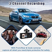 cheap Car DVR-Car Car Recorder 4K Full UHD Car Camera Front and Rear Car Car Recorder with Night Vision 24 Hour Parking Mode WDR Motion Detection