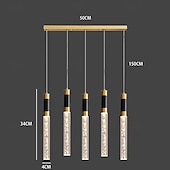 economico Luci a sospensione-lampada a sospensione a led dimmerabile 35/84/50cm 3//5/8/10/12/15/18-luce lampadari di cristallo ingresso incasso plafoniera design cluster soggiorno bancone bar 85-265v dimmerabile solo con