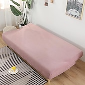 economico Copertura del divano futon-Copridivano letto senza braccioli in tessuto jacquard 3 diverse dimensioni fodere per decorazioni per divano in velluto di mais protezione elasticizzata copripanca elastico