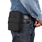 baratos saco de telefone universal-Capa de telefone jeans universal de 7,2 polegadas bolsa de cintura com zíper bolsa de cintura pendurada diagonal bolsa cruzada