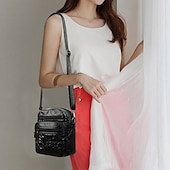 Недорогие Сумки через плечо-Модная коричневая стеганая сумка через плечо для женщин – стильная сумка через плечо из искусственной кожи с застежкой-молнией в форме сердца и множеством карманов.