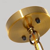 cheap Pendant Lights-LED Pendant Light Warm White 36/42cm 3-Light Country Retro Gold Hanging Light Industrial Style E14 Transparent Glass Lampshade Chandelier Metal Ring lamp Body Shape Ceiling Lighting for Living Room Bar counter 85-265V