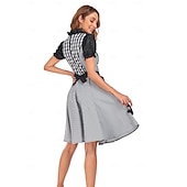 levne Ženy-Oktoberfest Šaty Dámské šaty Trachtenkleader Oktoberfest / pivo Bavorský Bavorský Tradiční kostýmní šaty Louky Dámské Tradiční Styl Tkanina Šaty Zástěra (70 cm)