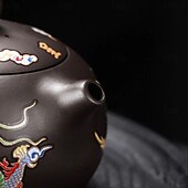 cheap Drinkware-Color-Changing Teapot Set Dragon &amp; Phoenix Zisha Chinese Loong Gift - Heat Sensitive Kung Fu Tea Set with Teapot and Cups, Business Gift
