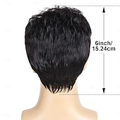 cheap Mens Wigs-Mens Wigs Short Black Wigs for Men Natural Curly Layered Synthetic Full Hair Replacement Wig for Male Daily Wear Party Cospaly Costume Halloween