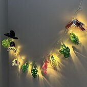 お買い得  電池式-LED ストリングライト 1.65m 10LED 2024 新夏テーマ パーティーデコレーション LED ハワイアンストリングライト フラミンゴ パイナップル タートルバック リーフライト ストリング ホーム ホリデー パーティー 屋内 ガーデンデコレーション