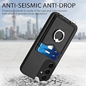 levne Pouzdra pro Samsung-telefon Carcasă Pro Samsung Galaxy S24 Ultra Plus S23 Ultra Plus S22 Plus Ultra A55 A35 A25 A15 5G A54 A34 A14 A53 A33 A23 A13 S25 Ultra Zadní kryt Držák na prsteny Slot pro kartu Nárazuvzdorné Retro