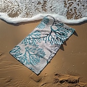 abordables ensembles de serviettes de plage-serviette de plage série palmiers couvertures confortables 100 % microfibre serviette de plage surdimensionnée, 35 &quot;x 70&quot;, grande serviette de bain pour adolescents adultes, séchage rapide,