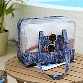 abordables organizador de baño-Neceser impermeable para playa, natación, gimnasio, separación húmeda/seca, bolsa de ropa para baño y ducha para almacenamiento seco y húmedo