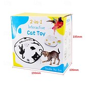 お買い得  猫用おもちゃ-噛む用おもちゃ 猫じゃらし インタラクティブトイ きしむおもちゃ キャットニップおもちゃ ととも​​に LED 耐用的 自動 USB充電器 ペット運動 のために 猫用 子猫 屋内 ペットプレイ