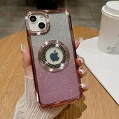 お買い得  iPhone用ケース-電話 ケース 用途 iPhone 16 iPhone 15 プロマックスプラス iPhone 14 13 12 11 Pro Max Plus バックカバー ワイヤレス充電をサポート ブリンブリングリッターシャイニー 耐衝撃 TPU 仕上げ